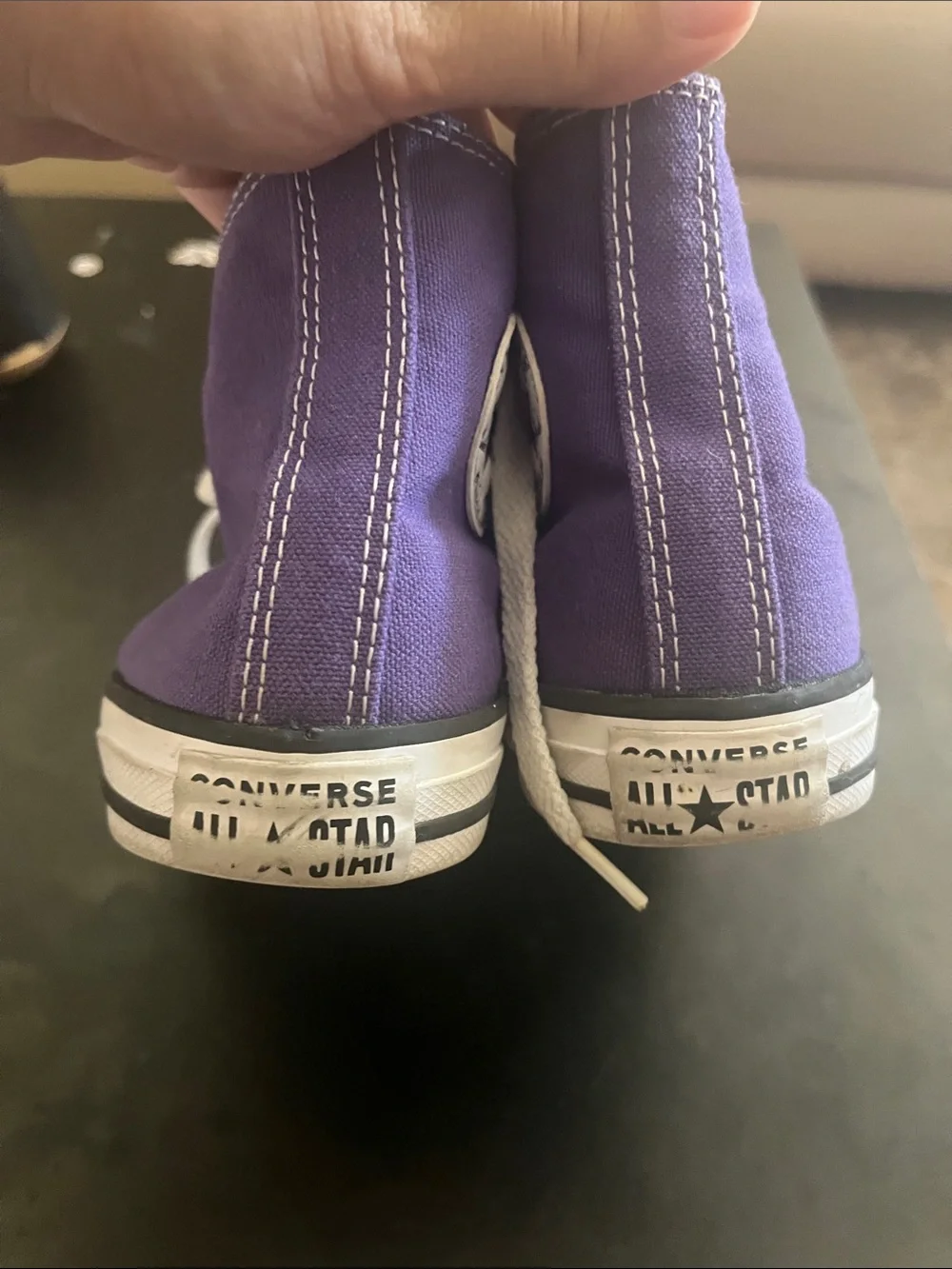 Converse Kids High-Top Sneakers in Purple with White Accents